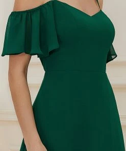 Ever-Pretty US SHOP BY OCCASION Flowy Cold Shoulder Flare Sleeves Bridesmaid Dress With Side Split 52 Ever-Pretty US SHOP BY OCCASION Flowy Cold Shoulder Flare Sleeves Bridesmaid Dress With Side Split