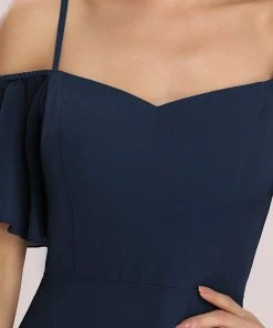 Ever-Pretty US Chiffon Off-The-Shoulder Side Slit Bridesmaid Dress With Sleeves Evening Dresses & Gowns