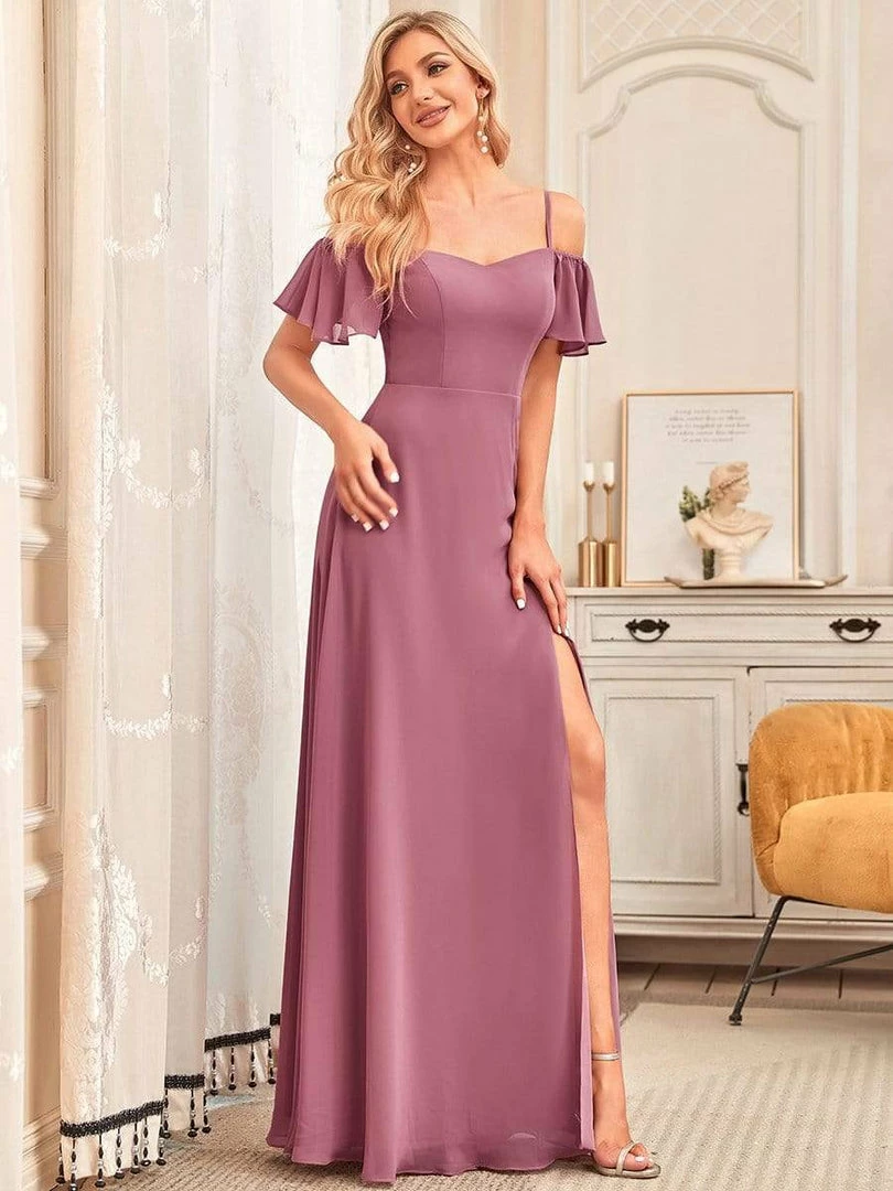 Ever-Pretty US Stylish Cold Shoulder Flare Sleeves Flowy Bridesmaid Dress SHOP BY OCCASION 32 Ever-Pretty US Stylish Cold Shoulder Flare Sleeves Flowy Bridesmaid Dress SHOP BY OCCASION