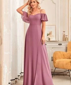 Ever-Pretty US Stylish Cold Shoulder Flare Sleeves Flowy Bridesmaid Dress SHOP BY OCCASION 76 Ever-Pretty US Stylish Cold Shoulder Flare Sleeves Flowy Bridesmaid Dress SHOP BY OCCASION