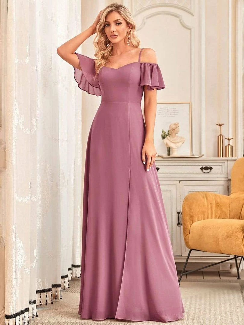 Ever-Pretty US Stylish Cold Shoulder Flare Sleeves Flowy Bridesmaid Dress SHOP BY OCCASION 33 Ever-Pretty US Stylish Cold Shoulder Flare Sleeves Flowy Bridesmaid Dress SHOP BY OCCASION