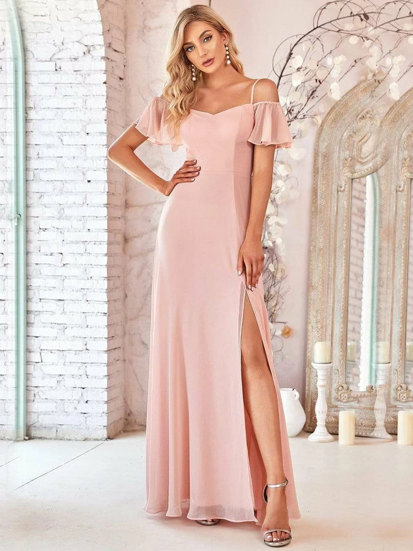 Ever-Pretty US Stylish Cold Shoulder Flare Sleeves Flowy Bridesmaid Dress SHOP BY OCCASION 6 Ever-Pretty US Stylish Cold Shoulder Flare Sleeves Flowy Bridesmaid Dress SHOP BY OCCASION
