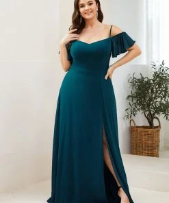 Ever-Pretty US SHOP BY OCCASION Flowy Cold Shoulder Flare Sleeves Bridesmaid Dress With Side Split 33 Ever-Pretty US SHOP BY OCCASION Flowy Cold Shoulder Flare Sleeves Bridesmaid Dress With Side Split