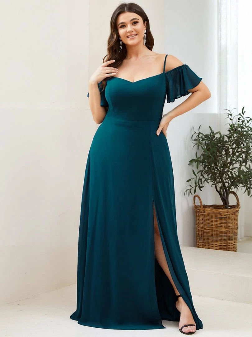 Ever-Pretty US SHOP BY OCCASION Flowy Cold Shoulder Flare Sleeves Bridesmaid Dress With Side Split 6 Ever-Pretty US SHOP BY OCCASION Flowy Cold Shoulder Flare Sleeves Bridesmaid Dress With Side Split