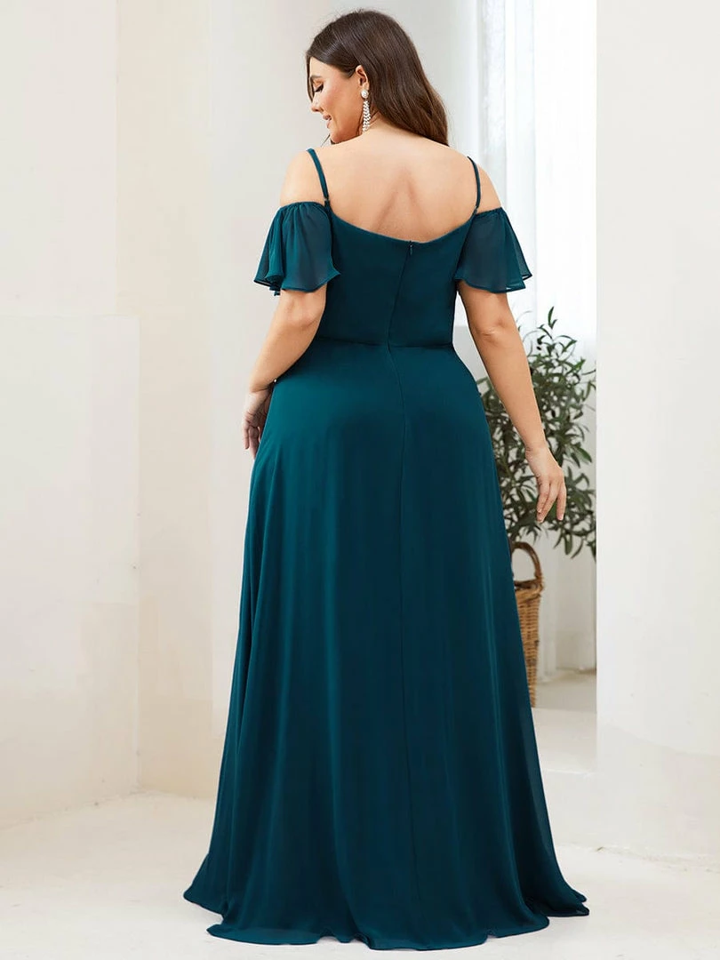 Ever-Pretty US SHOP BY OCCASION Flowy Cold Shoulder Flare Sleeves Bridesmaid Dress With Side Split 7 Ever-Pretty US SHOP BY OCCASION Flowy Cold Shoulder Flare Sleeves Bridesmaid Dress With Side Split