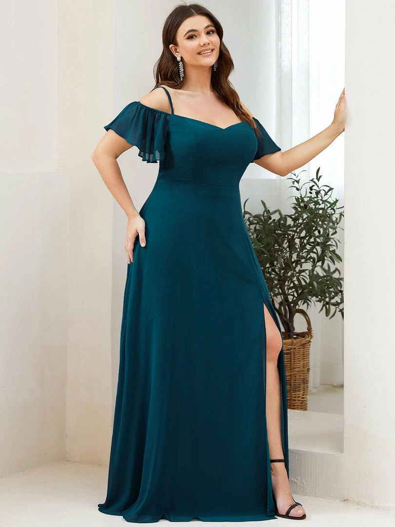 Ever-Pretty US SHOP BY OCCASION Flowy Cold Shoulder Flare Sleeves Bridesmaid Dress With Side Split 9 Ever-Pretty US SHOP BY OCCASION Flowy Cold Shoulder Flare Sleeves Bridesmaid Dress With Side Split
