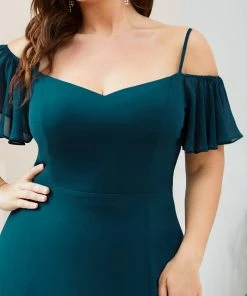 Ever-Pretty US SHOP BY OCCASION Flowy Cold Shoulder Flare Sleeves Bridesmaid Dress With Side Split 35 Ever-Pretty US SHOP BY OCCASION Flowy Cold Shoulder Flare Sleeves Bridesmaid Dress With Side Split