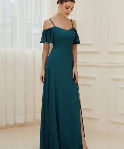 Ever-Pretty US SHOP BY OCCASION Flowy Cold Shoulder Flare Sleeves Bridesmaid Dress With Side Split 32 Ever-Pretty US SHOP BY OCCASION Flowy Cold Shoulder Flare Sleeves Bridesmaid Dress With Side Split