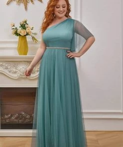 Ever-Pretty US Fashion Plus Size Beaded Waist Tulle Bridesmaid Dress SHOP BY OCCASION