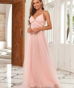 Ever-Pretty US SHOP BY COLOR Spaghetti Strap V-Neck Sequin Floor-Length Bridesmaid Dress 8 Ever-Pretty US SHOP BY COLOR Spaghetti Strap V-Neck Sequin Floor-Length Bridesmaid Dress