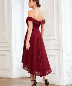 Ever-Pretty US Off Shoulder Sweetheart High-Low Bridesmaid Dress Summer Dresses 2022