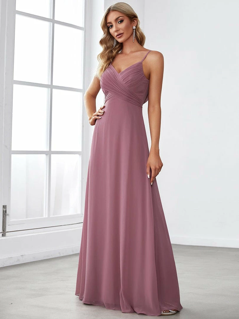 Ever-Pretty US Summer Dresses 2022 Criss-Cross V-Neck Chiffon Backless A-Line Bridesmaid Dress 6 Ever-Pretty US Summer Dresses 2022 Criss-Cross V-Neck Chiffon Backless A-Line Bridesmaid Dress