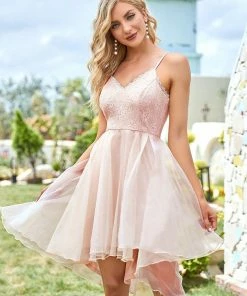 Ever-Pretty US Summer Dresses 2022 Flattering Spaghetti Straps Fabric Popular Color Bridesmaid Dress