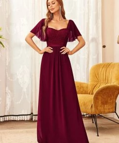 Ever-Pretty US Sweetheart Flutter Sleeve Bridesmaid Dress SHOP BY OCCASION