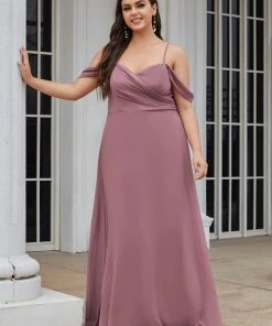 Ever-Pretty US Plus Size V-Neck Cold Shoulder Bridesmaid Dress 10 Ever-Pretty US Plus Size V-Neck Cold Shoulder Bridesmaid Dress