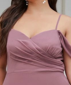 Ever-Pretty US Plus Size V-Neck Cold Shoulder Bridesmaid Dress 8 Ever-Pretty US Plus Size V-Neck Cold Shoulder Bridesmaid Dress