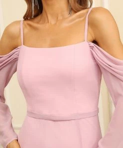 Ever-Pretty US Sheer Long Sleeved Cold Shoulder Slit Bridesmaid Dress Long Sleeve Dresses 11 Ever-Pretty US Sheer Long Sleeved Cold Shoulder Slit Bridesmaid Dress Long Sleeve Dresses