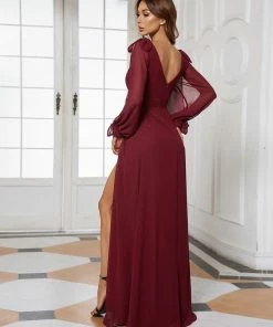 Ever-Pretty US Open Lantern Sleeve A-Line Bridesmaid Dress SHOP BY OCCASION