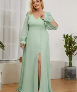 Ever-Pretty US Open Lantern Sleeve A-Line Bridesmaid Dress SHOP BY OCCASION