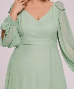 Ever-Pretty US Open Lantern Sleeve A-Line Bridesmaid Dress SHOP BY OCCASION