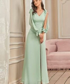 Ever-Pretty US Open Lantern Sleeve A-Line Bridesmaid Dress SHOP BY OCCASION