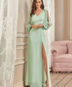 Ever-Pretty US Open Lantern Sleeve A-Line Bridesmaid Dress SHOP BY OCCASION