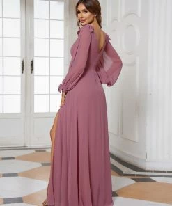 Ever-Pretty US Open Lantern Sleeve A-Line Bridesmaid Dress SHOP BY OCCASION