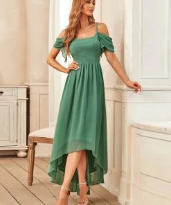 Ever-Pretty US Cold Shoulder High Low Bridesmaid Dress