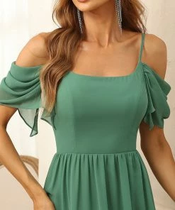 Ever-Pretty US Cold Shoulder High Low Bridesmaid Dress