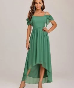 Ever-Pretty US Cold Shoulder High Low Bridesmaid Dress