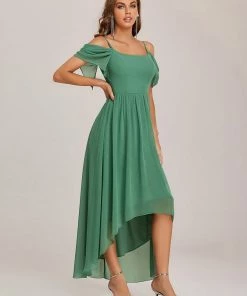 Ever-Pretty US Cold Shoulder High Low Bridesmaid Dress