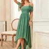 Ever-Pretty US Cold Shoulder High Low Bridesmaid Dress