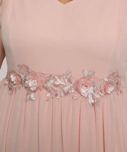 Ever-Pretty US Plus Size Sequin A-Line Cold Shoulder Bridesmaid Dress