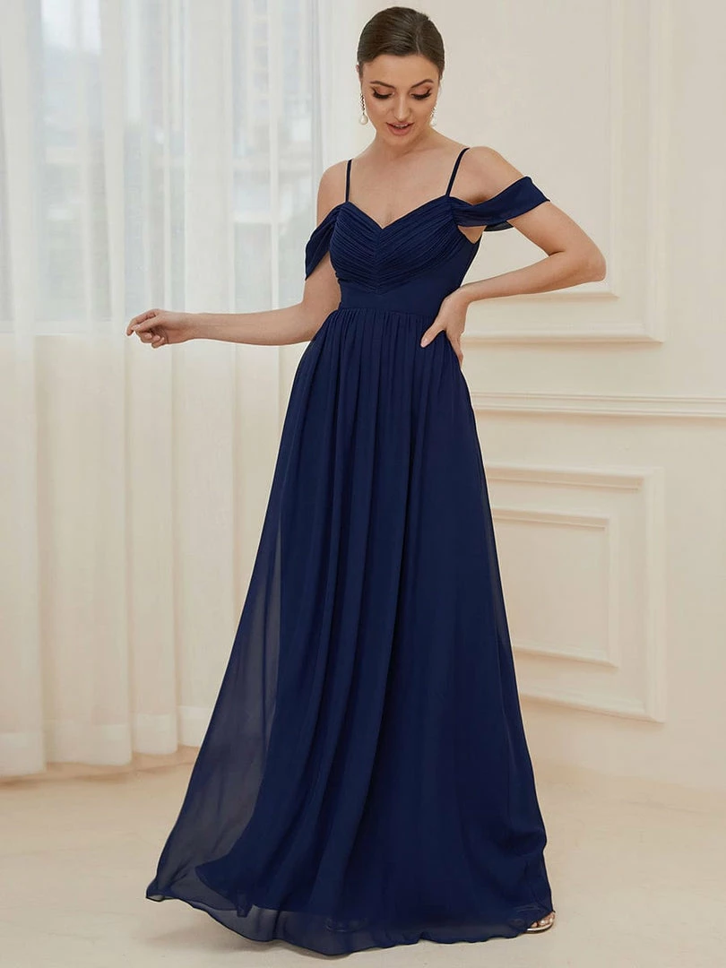 Ever-Pretty US SHOP BY OCCASION Pleated V-Neck Cold Shoulder Bridesmaid Dress 5 Ever-Pretty US SHOP BY OCCASION Pleated V-Neck Cold Shoulder Bridesmaid Dress