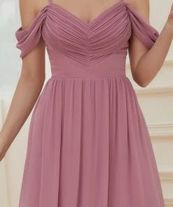 Ever-Pretty US SHOP BY OCCASION Pleated V-Neck Cold Shoulder Bridesmaid Dress 24 Ever-Pretty US SHOP BY OCCASION Pleated V-Neck Cold Shoulder Bridesmaid Dress