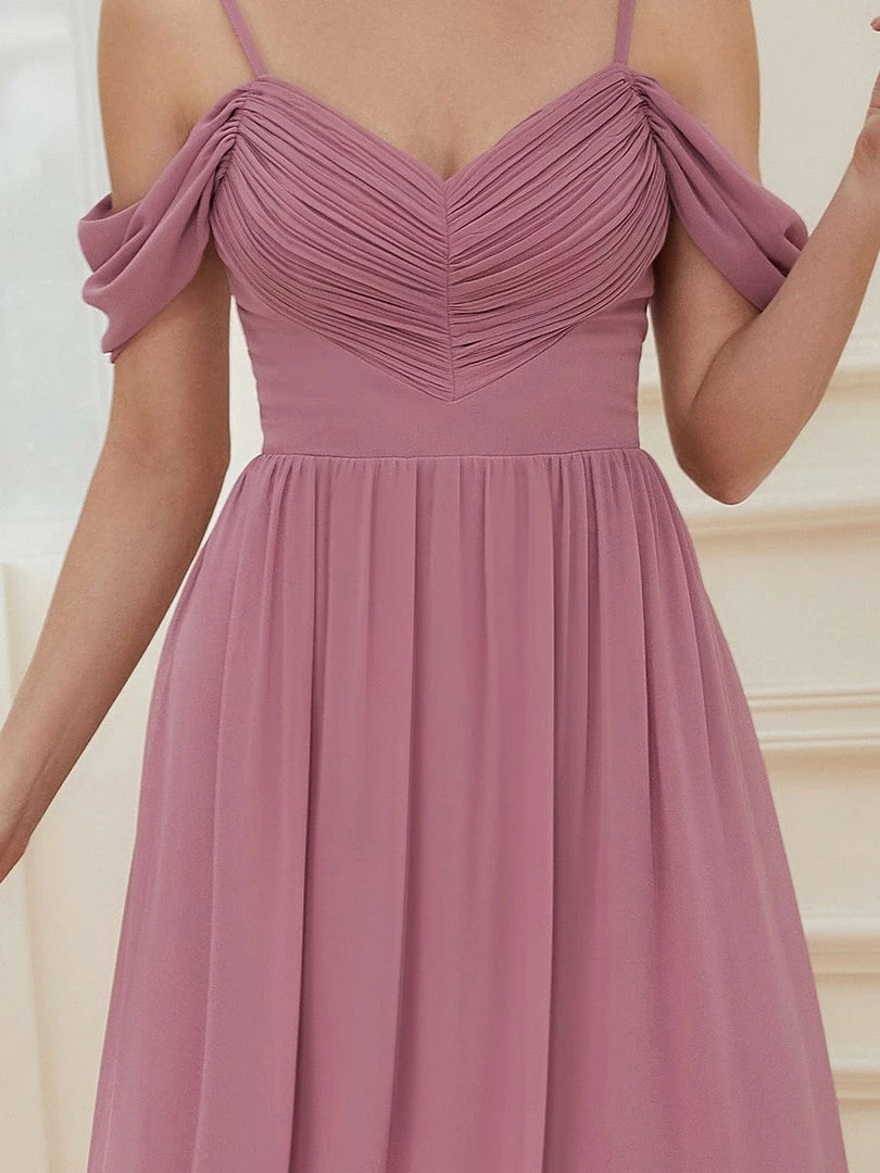 Ever-Pretty US SHOP BY OCCASION Pleated V-Neck Cold Shoulder Bridesmaid Dress 8 Ever-Pretty US SHOP BY OCCASION Pleated V-Neck Cold Shoulder Bridesmaid Dress