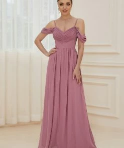 Ever-Pretty US SHOP BY OCCASION Pleated V-Neck Cold Shoulder Bridesmaid Dress 22 Ever-Pretty US SHOP BY OCCASION Pleated V-Neck Cold Shoulder Bridesmaid Dress