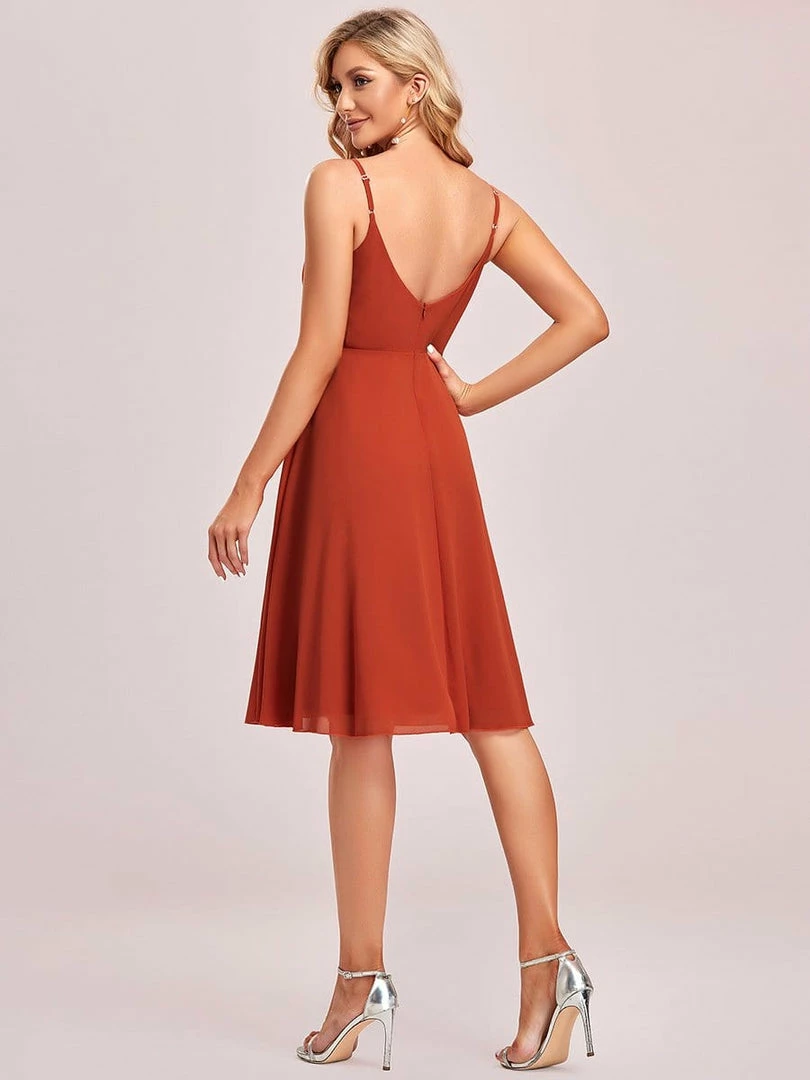 Ever-Pretty US Spaghetti Strap V-Neck Knee-Length Bridesmaid Dress 7 Ever-Pretty US Spaghetti Strap V-Neck Knee-Length Bridesmaid Dress