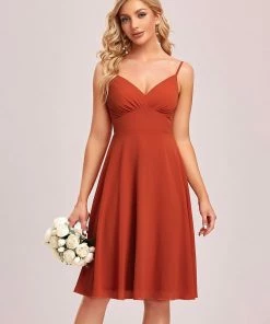 Ever-Pretty US Spaghetti Strap V-Neck Knee-Length Bridesmaid Dress 12 Ever-Pretty US Spaghetti Strap V-Neck Knee-Length Bridesmaid Dress