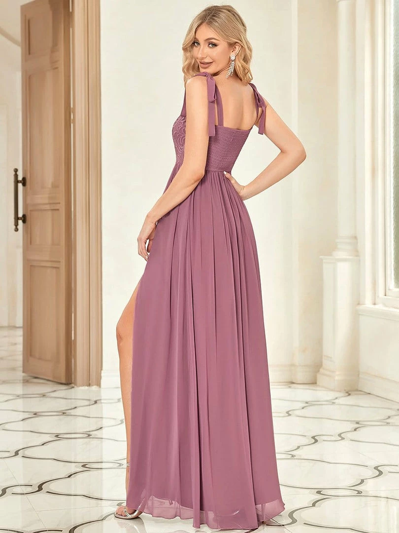 Ever-Pretty US SHOP BY OCCASION Lace Sleeveless A-Line Front Slit Bridesmaid Dress 2 Ever-Pretty US SHOP BY OCCASION Lace Sleeveless A-Line Front Slit Bridesmaid Dress