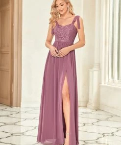 Ever-Pretty US SHOP BY OCCASION Lace Sleeveless A-Line Front Slit Bridesmaid Dress 7 Ever-Pretty US SHOP BY OCCASION Lace Sleeveless A-Line Front Slit Bridesmaid Dress