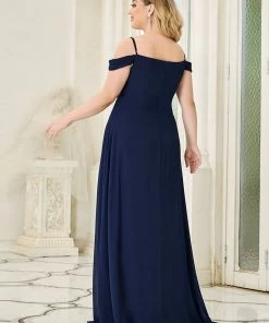 Ever-Pretty US Summer Dresses 2022 Plus Size Sweetheart Cold Shoulder A-Line Bridesmaid Dress