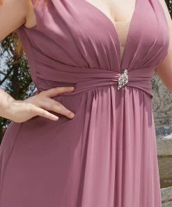 Ever-Pretty US Plus Size Sleeveless A-Line Floor-Length V-Neck Bridesmaid Dress SHOP BY STYLE 8 Ever-Pretty US Plus Size Sleeveless A-Line Floor-Length V-Neck Bridesmaid Dress SHOP BY STYLE