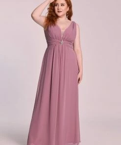 Ever-Pretty US Plus Size Sleeveless A-Line Floor-Length V-Neck Bridesmaid Dress SHOP BY STYLE 11 Ever-Pretty US Plus Size Sleeveless A-Line Floor-Length V-Neck Bridesmaid Dress SHOP BY STYLE