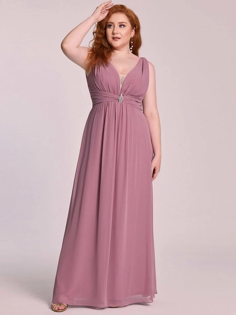 Ever-Pretty US Plus Size Sleeveless A-Line Floor-Length V-Neck Bridesmaid Dress SHOP BY STYLE 6 Ever-Pretty US Plus Size Sleeveless A-Line Floor-Length V-Neck Bridesmaid Dress SHOP BY STYLE