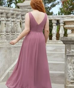 Ever-Pretty US Plus Size Sleeveless A-Line Floor-Length V-Neck Bridesmaid Dress SHOP BY STYLE