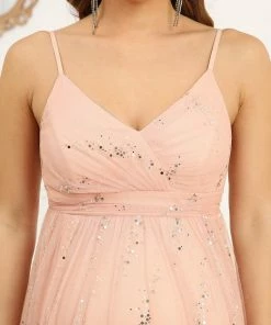 Ever-Pretty US Maternity Dresses Spaghetti Strap V-Neck Empire Waist Sparkling Bump Friendly Dress