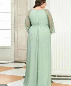 Ever-Pretty US Plus Size V Neck Maternity Formal Dress With Sleeves Maternity Dresses