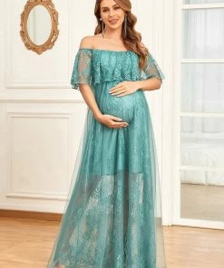 Ever-Pretty US Maternity Dresses Empire Waist Vintage Floral Foldover Double-Layer Bump Friendly Dress 9 Ever-Pretty US Maternity Dresses Empire Waist Vintage Floral Foldover Double-Layer Bump Friendly Dress