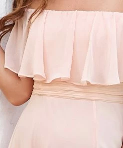 Ever-Pretty US Maxi Strapless Ruffle Maternity Dress